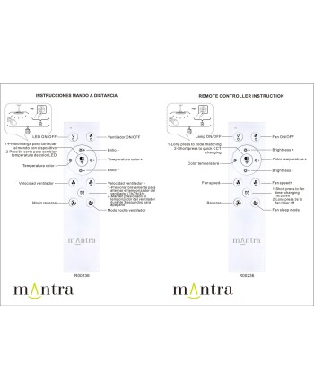 LUNA  M * VENTILADOR MEDIANO LED - BLANCO